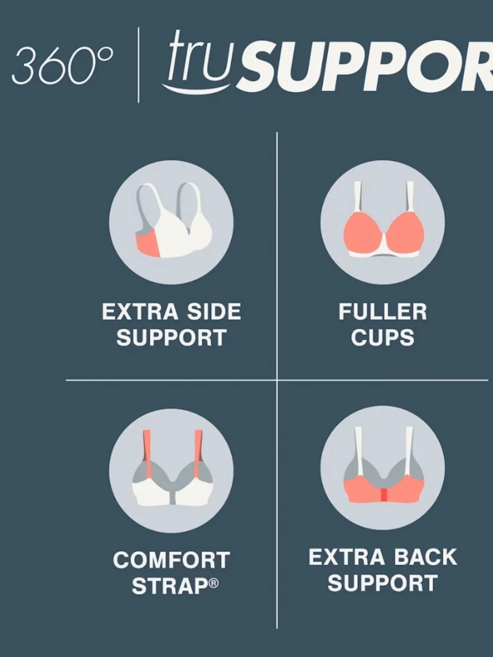 Playtex 18 Hour Front Close Wireless Bra with Back Support Nude